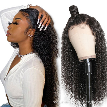 32 34 36 38 40 Inch Brazilian Human Hair Kinky Curly 13x4 13x6 Lace Frontal Wigs,Wholesale Raw Virgin Hair 5x5 Lace Closure Wig